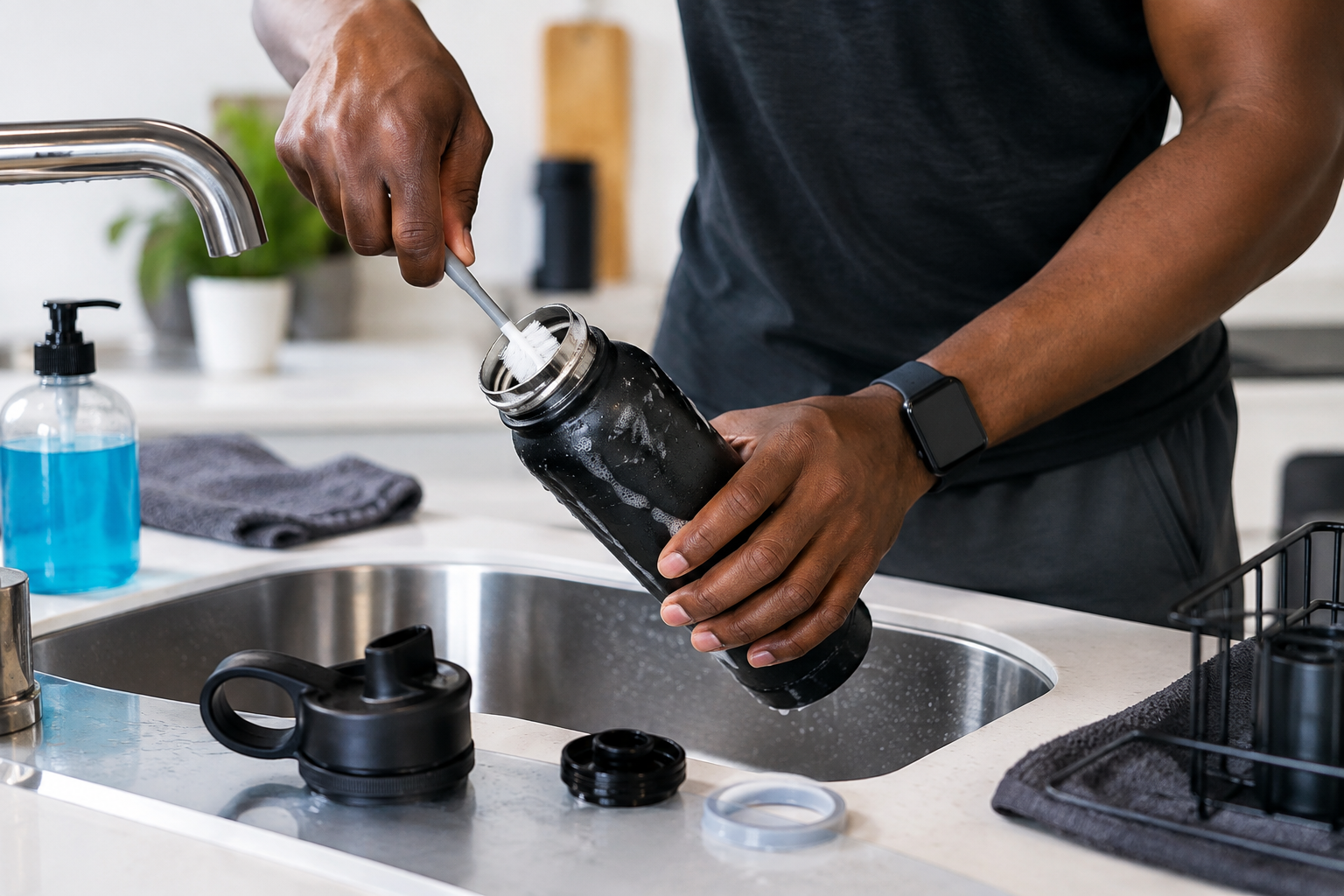 Refilling is not cleaning: Why men need to wash their water bottles