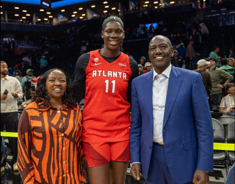 President William Ruto attended the WNBA match between New York Liberty and Atlanta Dream in Brooklyn to support Kenyan-born star Madina Okot on Wednesday, September 23, 2026. PHOTO/https://www.facebook.com/williamsamoei