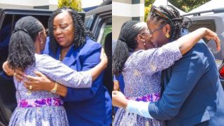 Emotional moment as Ida, Winnie and Rosemary Odinga visit Karua after father’s death