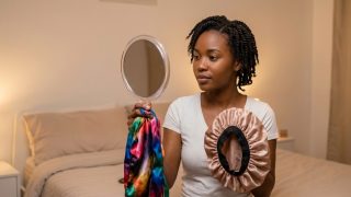 How to wear a durag or bonnet properly for overnight hair protection