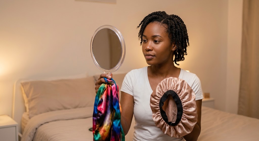 How to wear a durag or bonnet properly for overnight hair protection