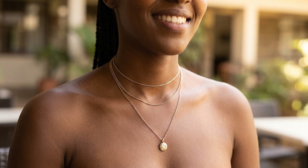 How to layer necklaces of different lengths without them tangling