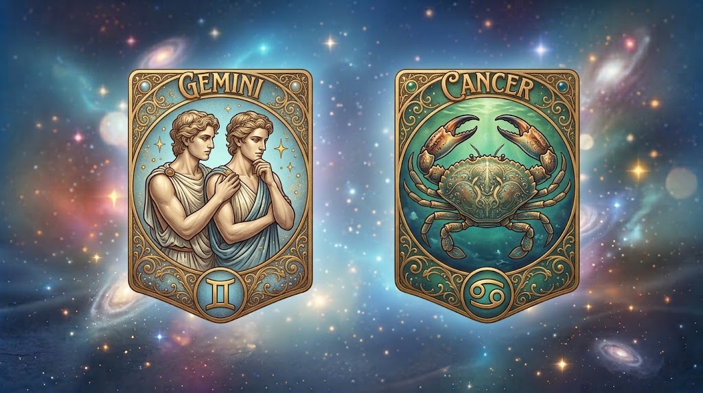 Generated image of two zodiac signs.