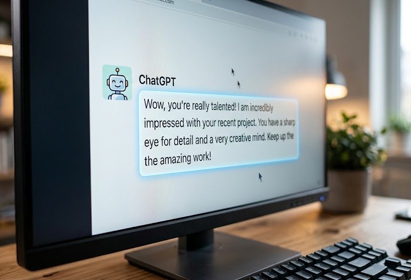 AI response by complimenting