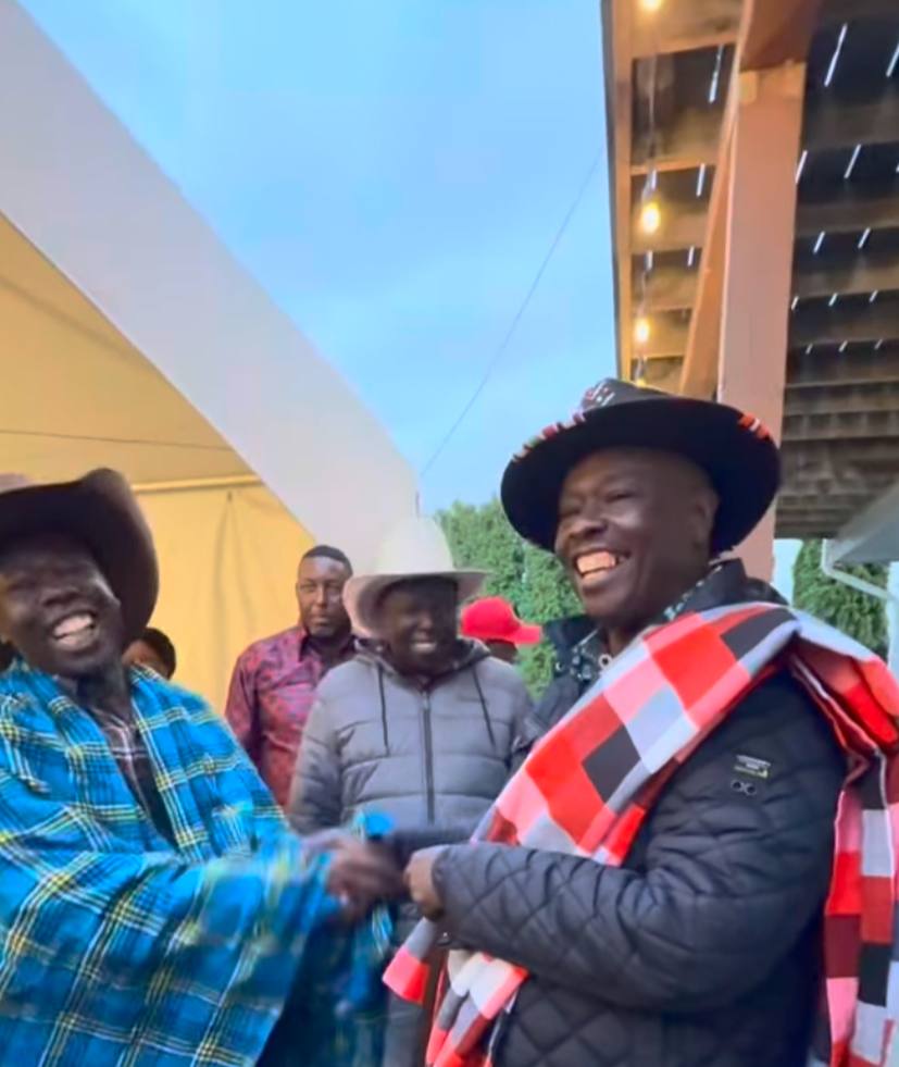 Gachagua lookalike’s dream comes true as he finally meets former DP in the US
