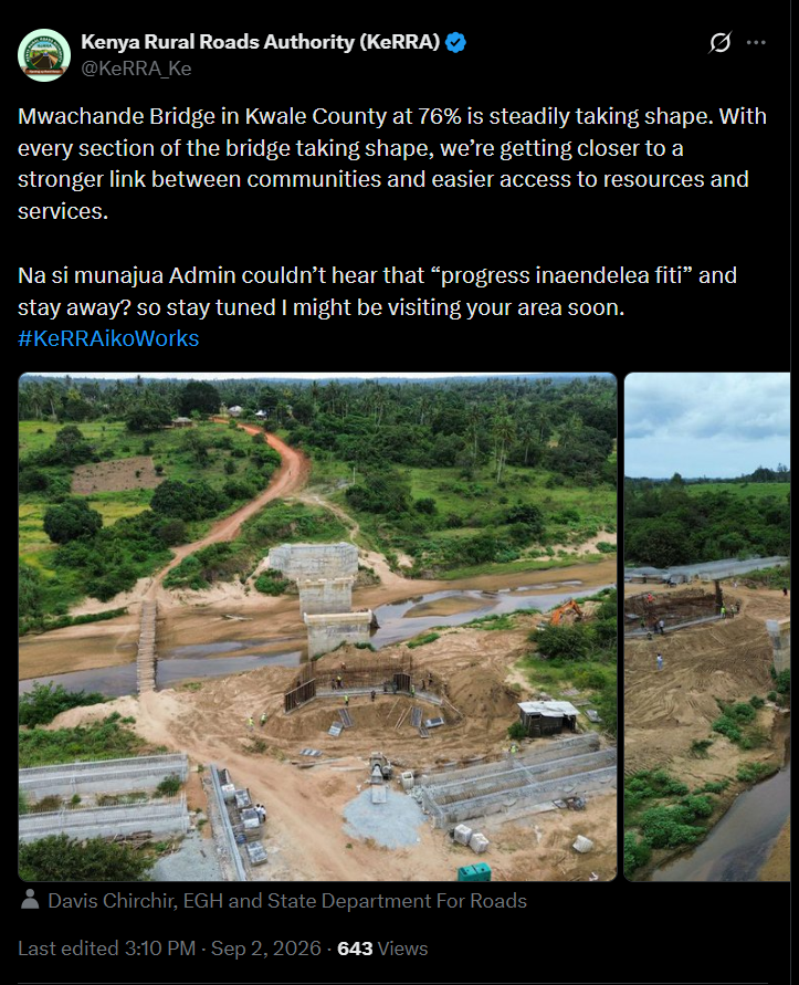 Post by KeRRA. PHOTO/Screengrab by K24 Digital on X/@KeRRA_Ke